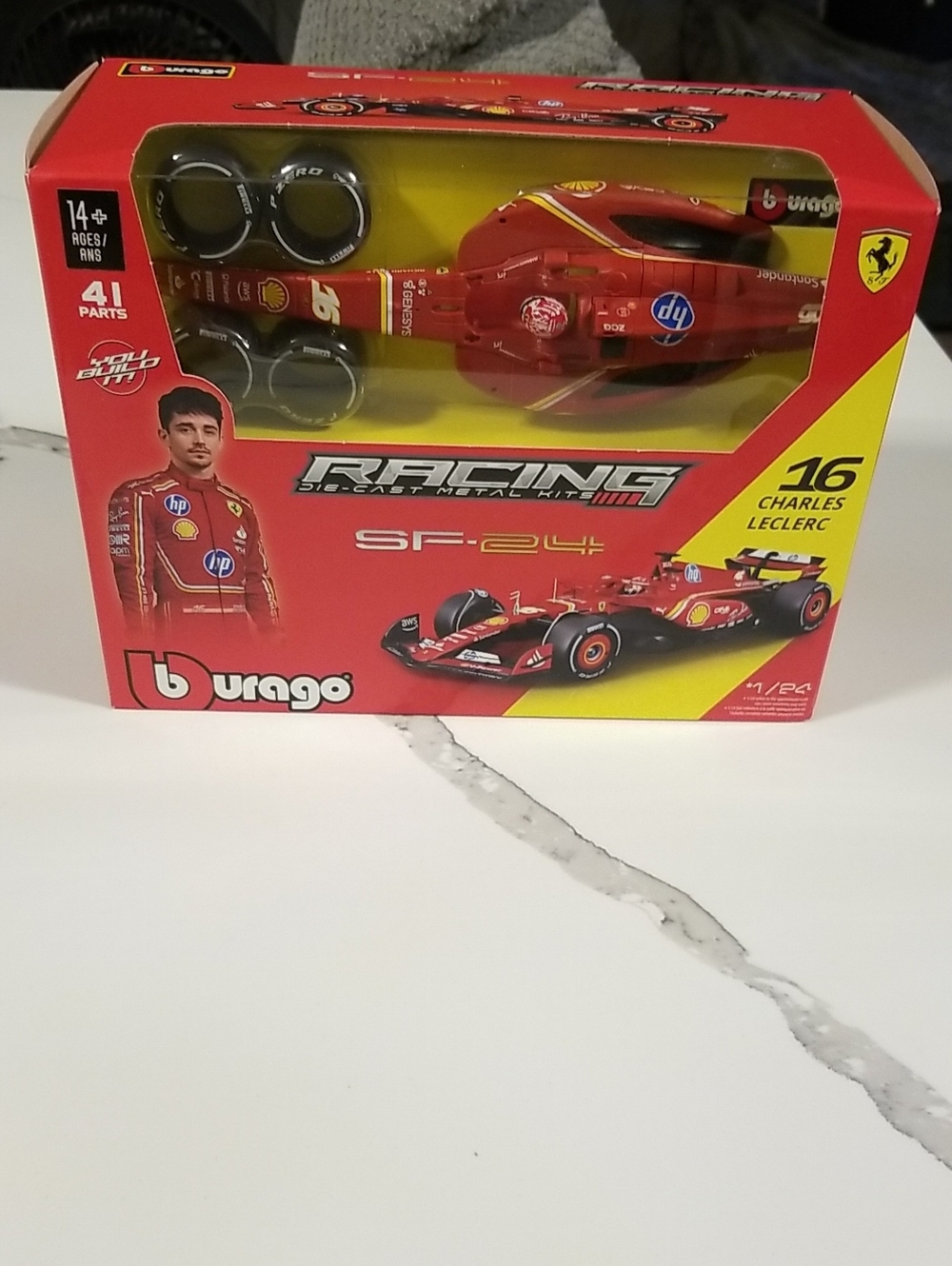 Burago SF-24 Racing Die Cast Metal Kit Charles Leclerc #16 Bburago